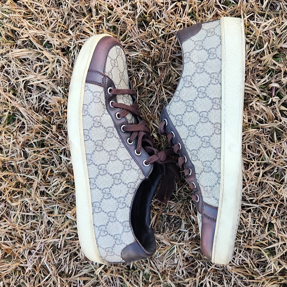 Gucci Men's GG Monogram Canvas Sneaker size 10 - Picture 13 of 16